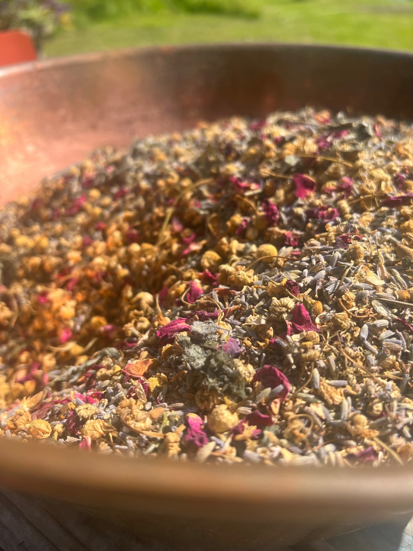 A colourful blend of dried herbs